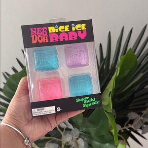 Nee Doh Nice Ice Baby Squishy Toy Set - Purple, Blue, Pink